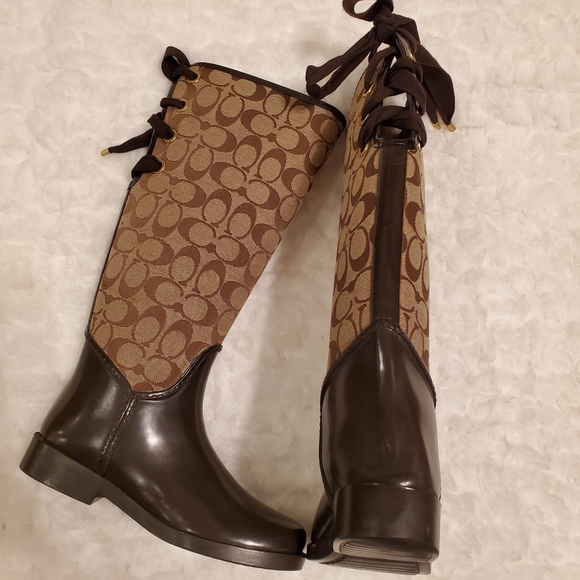 Coach Signature Snow Rain Boots - Picture 3 of 9